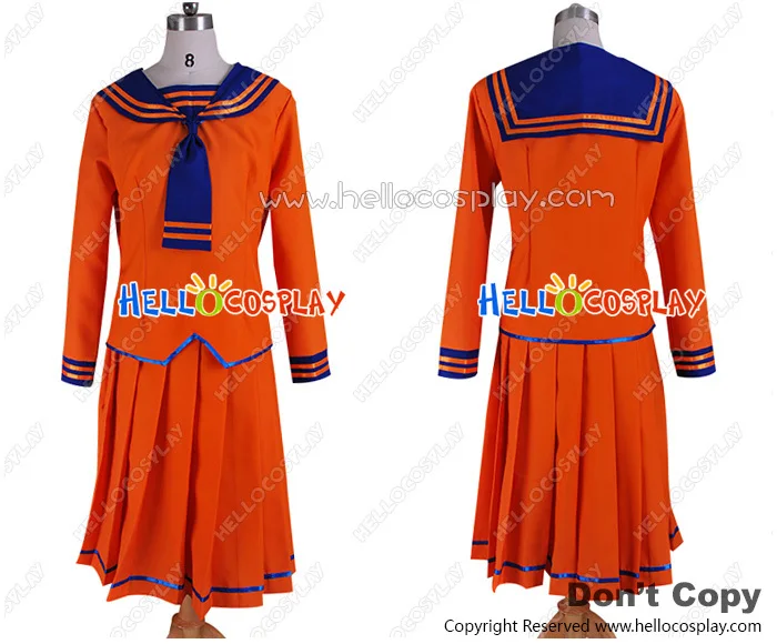 Japanese Anime Outfit Fruits Basket Cosplay Navy Costume Orange Uniform H008