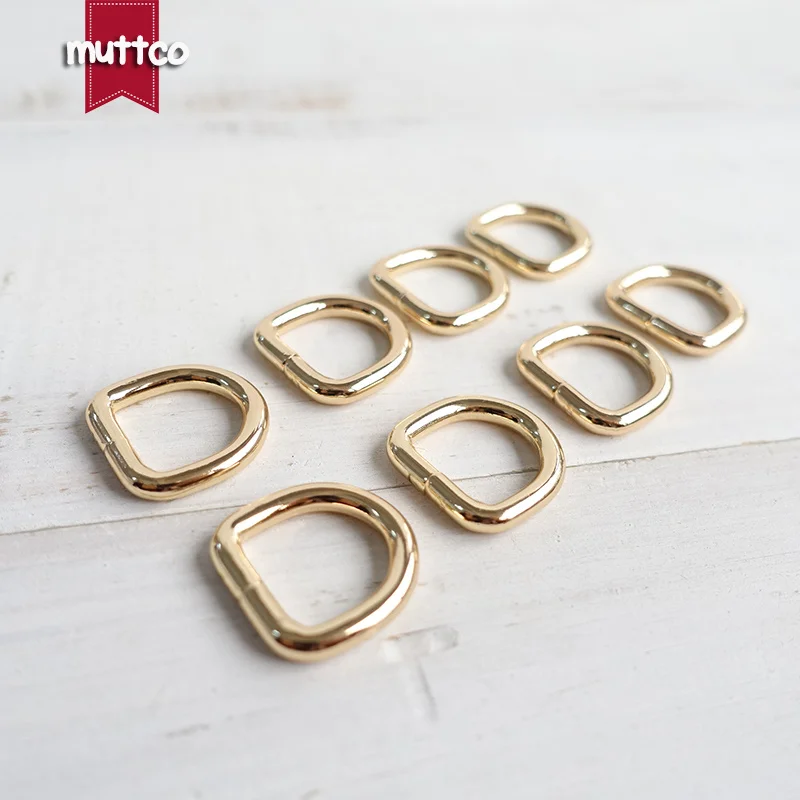 D-shaped buckle Non-Welded Dee Rings 15mm webbing strapping sewing zinc alloy metal crafts D rings plated metal buckle DK-015G