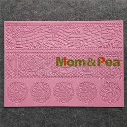 Mom & pea gx226ミュージックレースパッドモールドケーキデコレーションフォンダンケーキ3dモールド食品グレードシリコンモールド