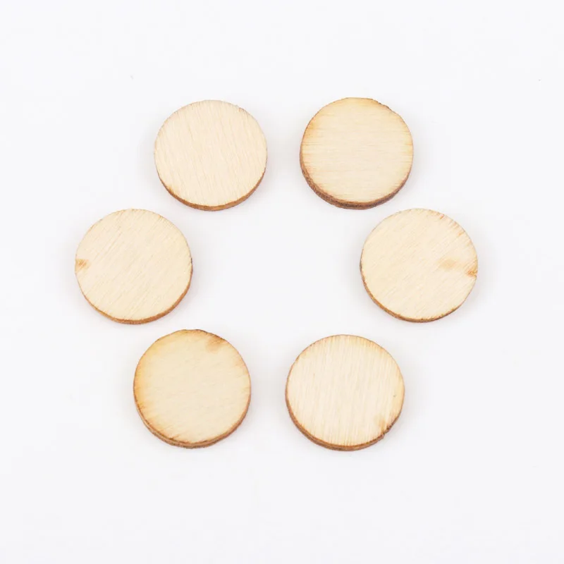 Natural Wood Round Craft Accessories Handmade Scrapbooking For Handmade Sewing  Home Craft Decoration DIY 200pcs 10mm