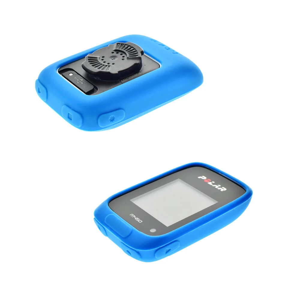 Outdoor Bycicle Road / Mountain Bike Accessories Rubber Sky Blue Protect Case for Cycling Training GPS Polar M450