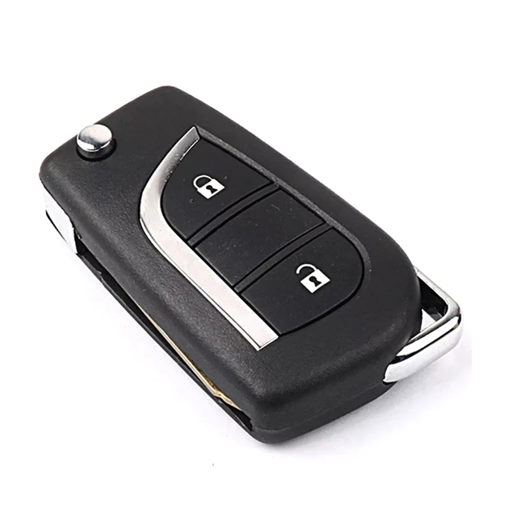 

JEAZEA 2 Button Flip Folding Remote Key Shell Key Case For Toyota Levin Camry Reiz Highlander Corolla Ascent Crown Scion 2015