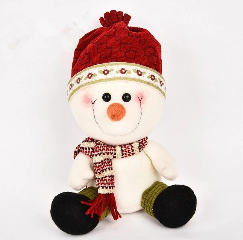 Christmas Snowman Doll Table Sitting Posture Decoration Christmas Home Decoration Doll Green/Red Snowman Christmas Gift 2 Colors