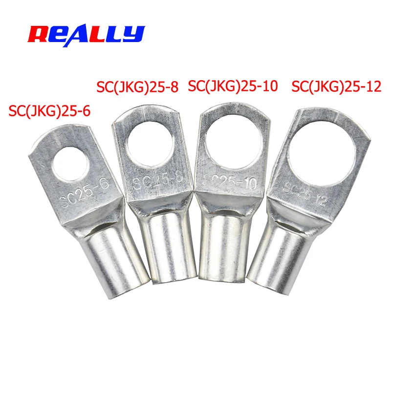 REALLY SC25-6 25-8 25-10 25-12 Kupferkabelschuh-Set mit Bolzenloch, Verzinnte Kabelschuhe, Batteriepole, Kupferkabelverbinder – Detail 1