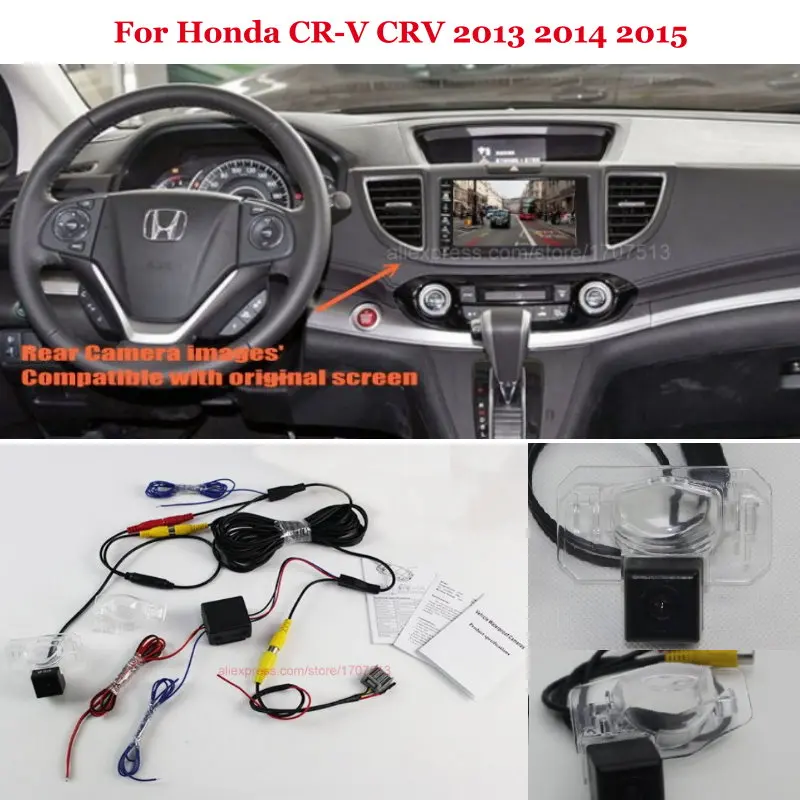

Back Up Reverse Camera For Honda CR-V CRV 2013 2014 2015 - Car Rear View Camera Sets RCA & Original Screen