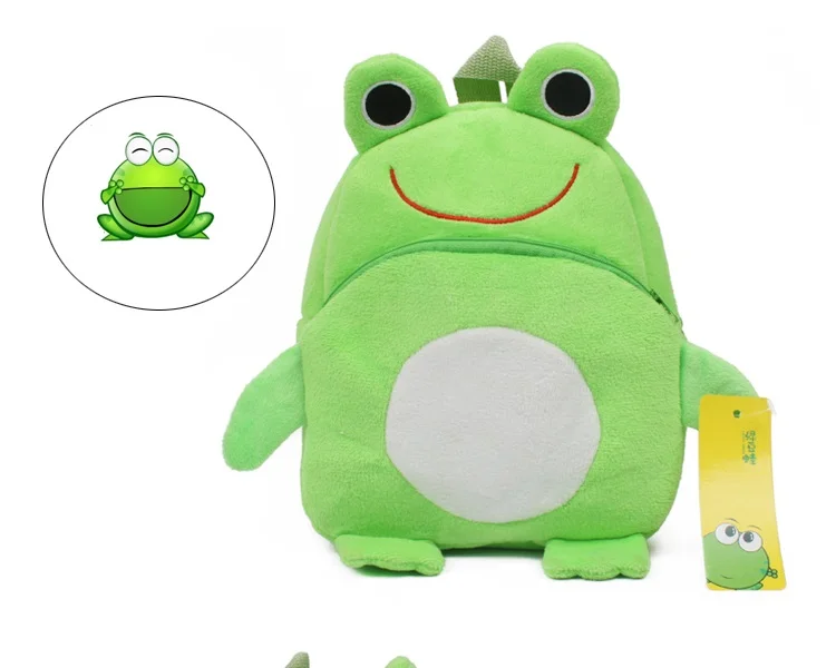 Frog Mini Schoolbag Baby Backpack Children\'s Shool Bags Kids Plush Backpack for Birthday Christmas Gift