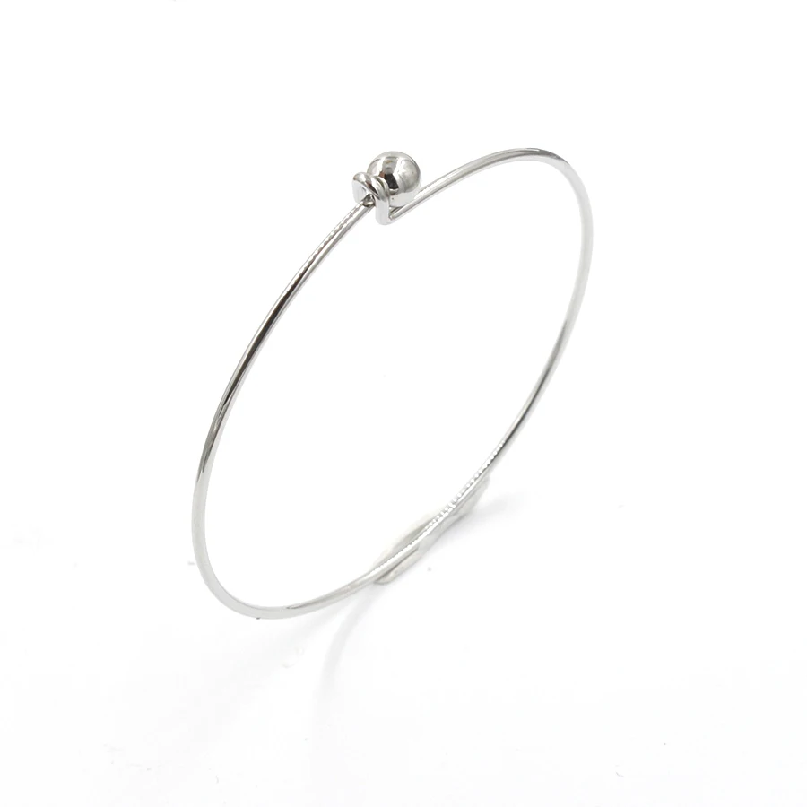 Fnixtar Roestvrij Staaldraad Uitbreidbaar Armband Base Verstelbare Bangle Diy Charm Armbanden Bangles Innerlijke Dia 60Mm 50 Stuk/partij