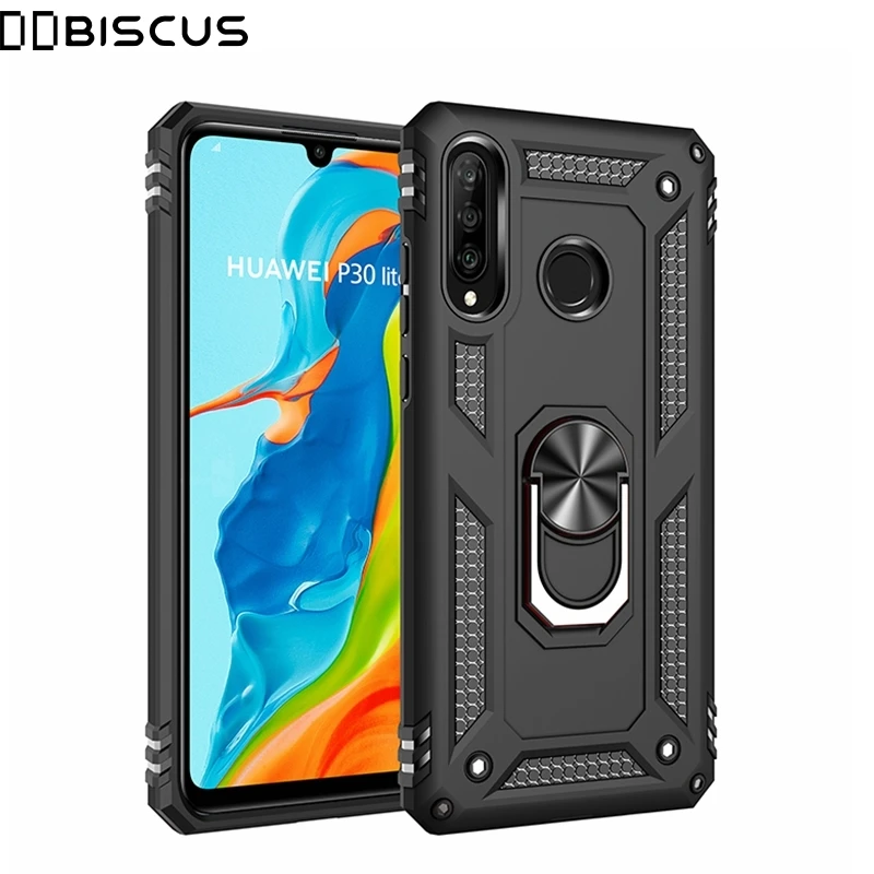 Luxury Armor Soft Shockproof Case For Huawei P30 Lite MAR-LX1M P30 ELE-L29 P30 Pro VOG-L29 Silicone Bumper Hard PC Cover Cases