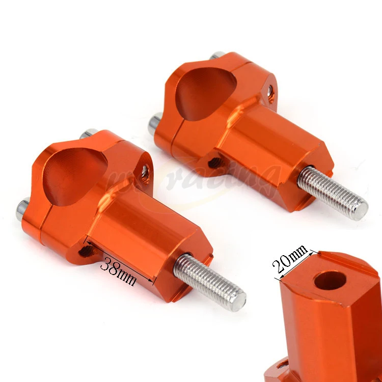 Motorcycle Orange Billet HandleBar Raiser Bar Mount Clamp For KTM 125-530 SX SXF EXC EXCF XCF XC 250 350 525 450