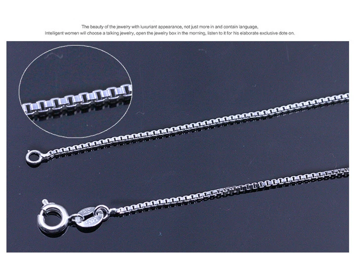 Groothandel 925 Sterling Zilver 1Mm Doos Ketting Vrouwen Meisjes Kinderen 40Cm 60Cm Sieraden Kolye Kraag Collier