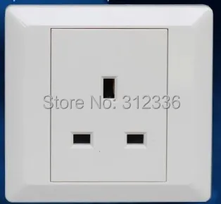 Free Shipping Three square Holes  wall Socket  English-style BS1363 standard 13A