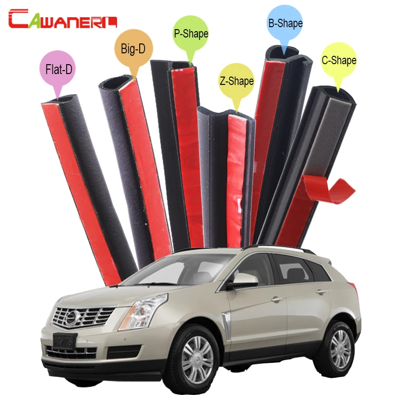 

Cawanerl Rubber Car Seal Sealing Strip Kit Self-Adhesive Whole Auto Weatherstrip Seal Edging Trim For Cadillac SRX Escalade