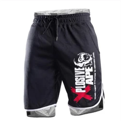 New Fashion Men Sporting Beaching Shorts pantaloni Cotton Bodybuilding pantaloni sportivi Fitness Short Jogger Casual palestre pantaloncini da uomo