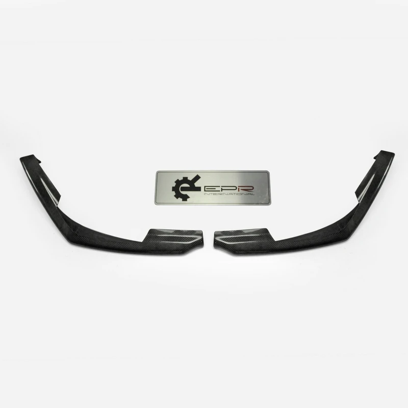 

Car Accessories EVO 8 Carbon Fiber JP Front Lip 2pcs Evolution VIII Glossy Fibre Bumper Splitter Body Kit For Mitsubishi Lancer