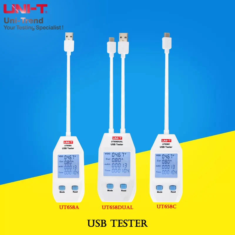 UNI-T UT658 Series USB Tester UT658B UT658C UT658LOAD UT658DUAL