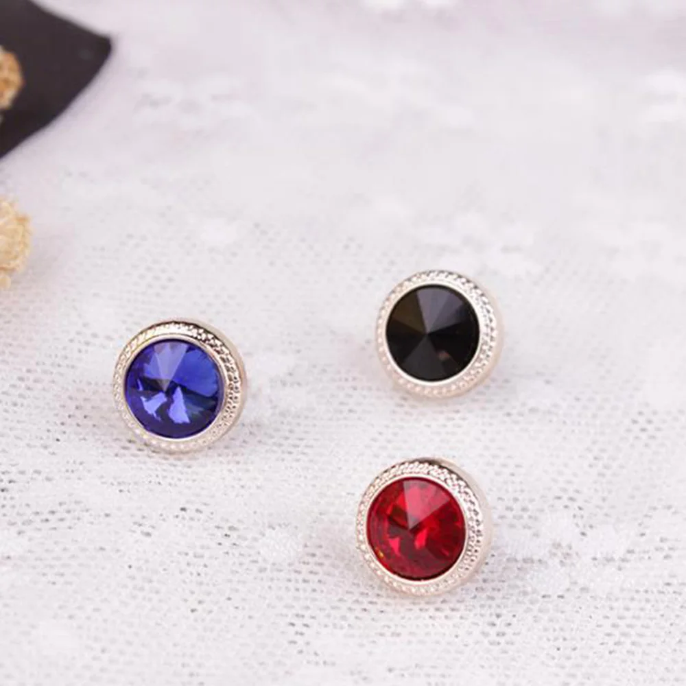 2 Pcs Women/Men Brooch Set Lapel Pin Shirt Pin Crystal Metal Accessories Buckle Pins Brooches for Women