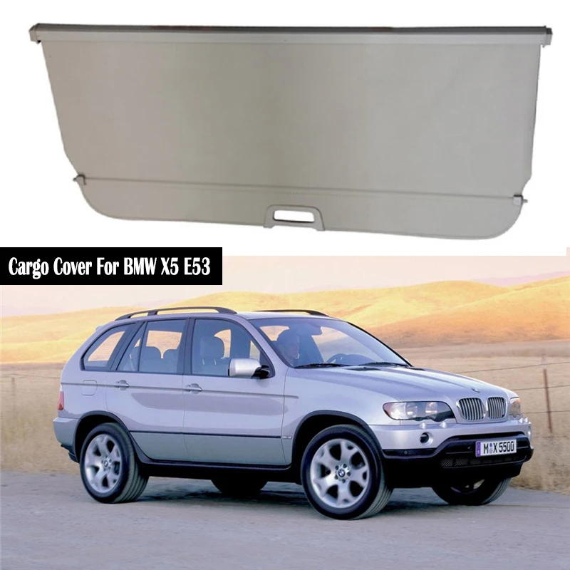 

Rear Cargo Cover For BMW X5 E53 1998-2006 privacy Trunk Screen Security Shield shade Auto Accessories