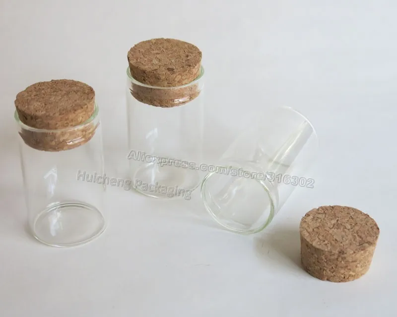 500 X 20ml Empty glass tube with wooden cork 20cc Small Display Container 2/3oz Corked Tube