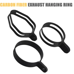 Carbon Fiber Motorcycle Muffler Clamp Carbon Hexagonal Exhaust Bracket Clip Fasten Support Silencer Pipe Bracket Hanger Band