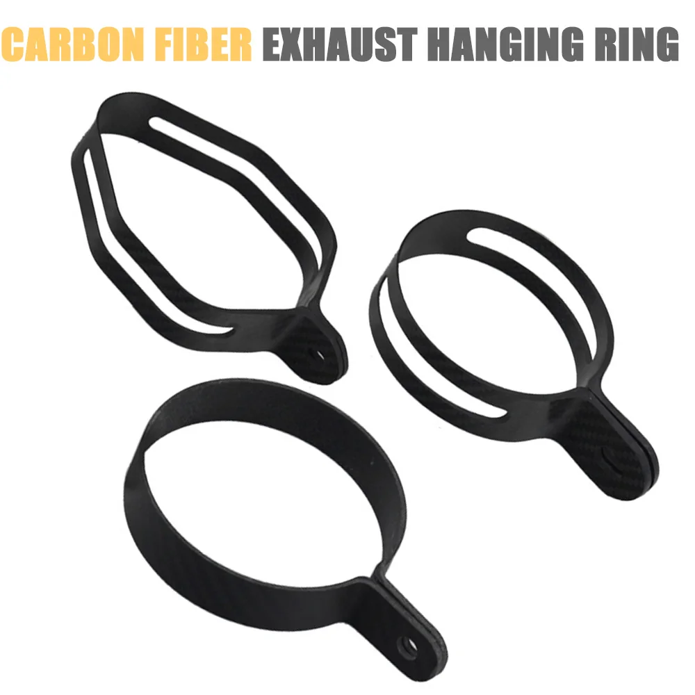 Carbon Fiber Motorcycle Muffler Clamp Carbon Hexagonal Exhaust Bracket Clip Fasten Support Silencer Pipe Bracket Hanger Band