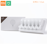 Xiaomi smart Mihome Happy Life White Hook 6pcs Suitable For Bathroom Bedroom Kitchen Walls 3kg Max Load up for xiaomi life