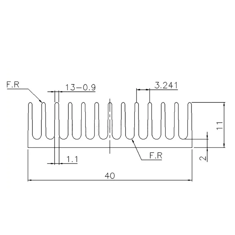 Imagem -05 - Radiador de Calor de Alumínio 100 Peças 4cm 40x40x11 mm Dissipador Térmico Refrigeração cr para Chip Eletrônico ic Led com Condutor Térmico Criança