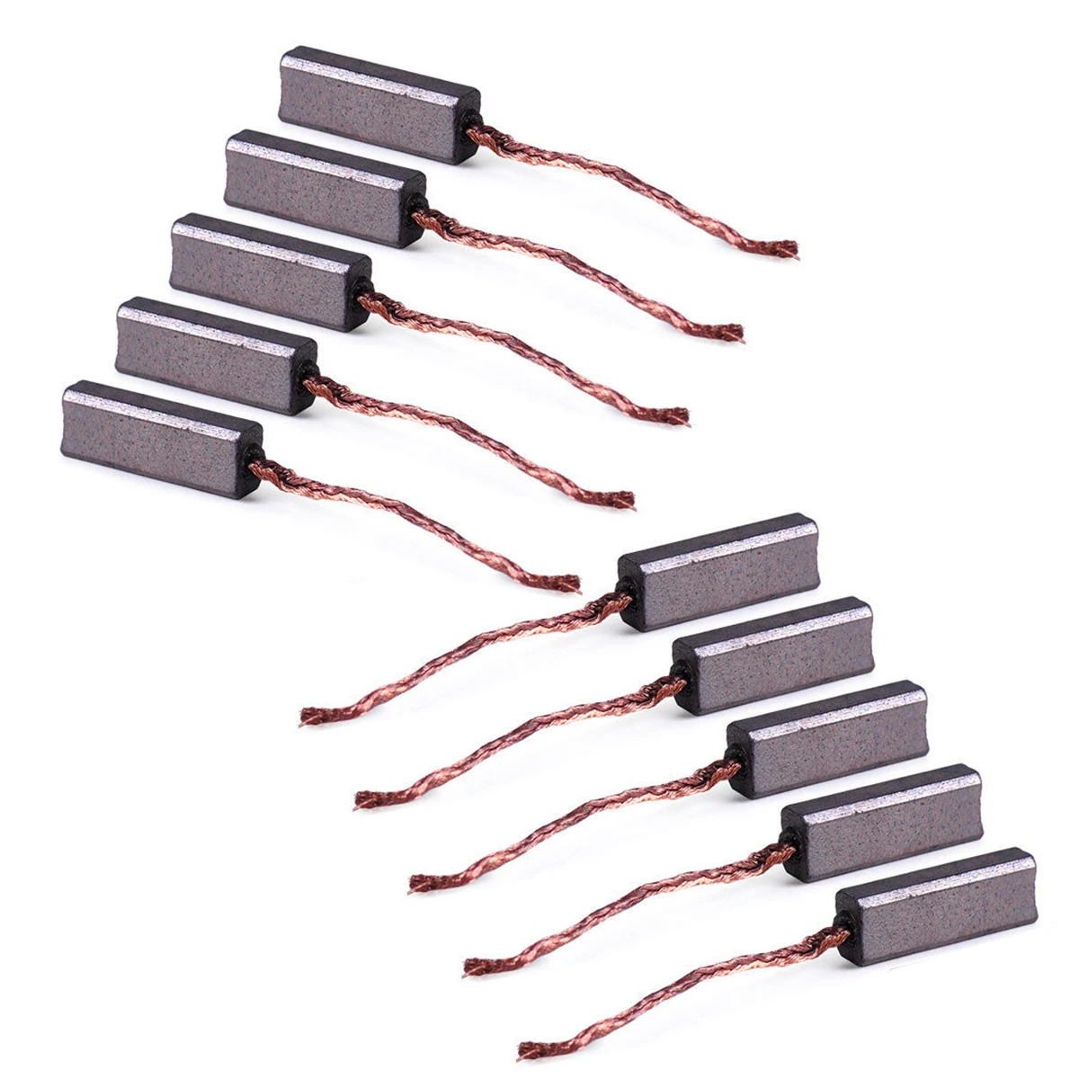 10pcs x 4.5*6.5*20mm Carbon Brushes Wire Generator Generic Electric Motor Brush