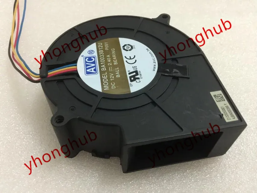 

AVC BA10033B12U P051 DC 12V 2.4A 90x90x33mm Server Cooling Fan