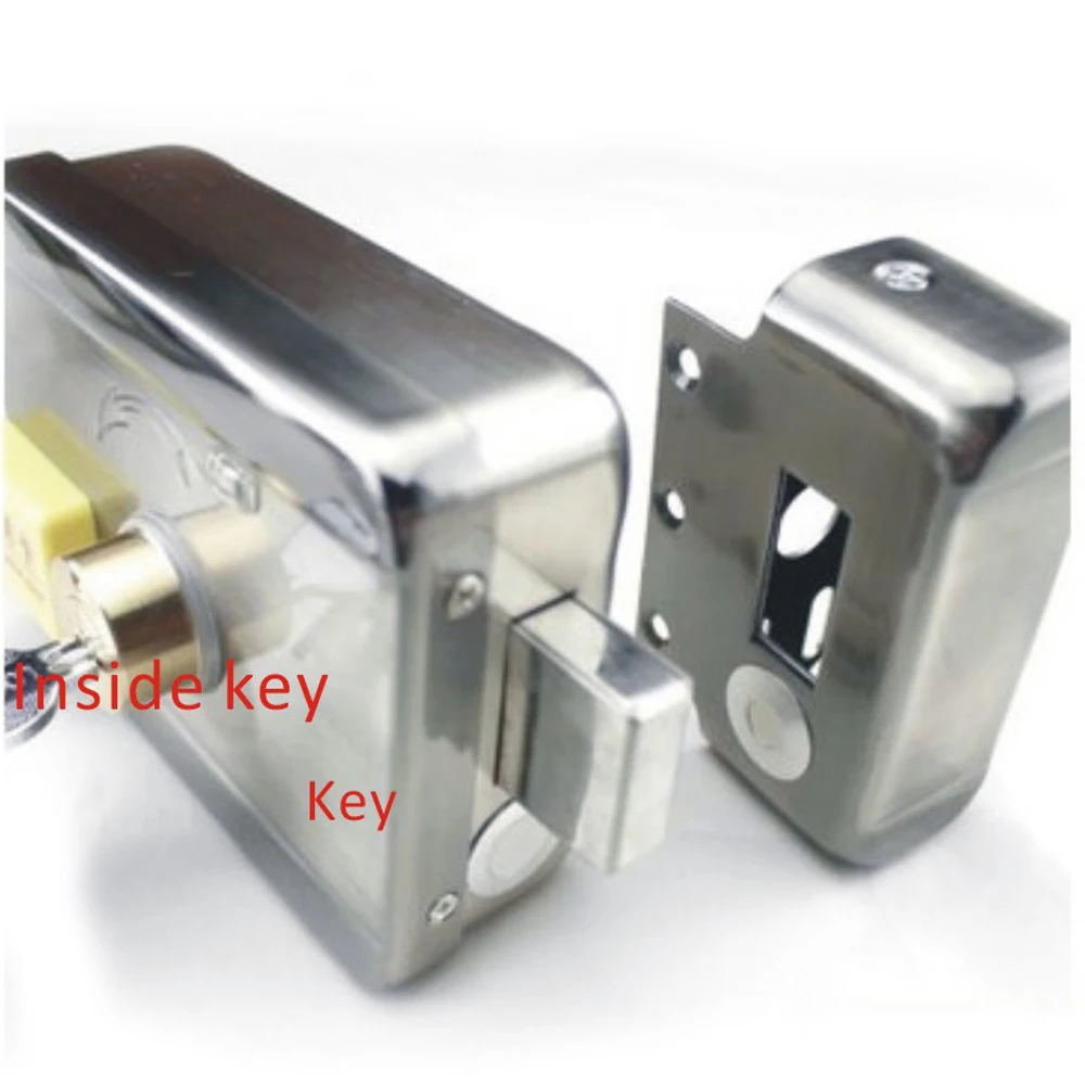 DC12V Electric rim lock for Metal Door Gate Electric Door Lock Opener 125KHZ RFID Card Lock Keyless Lock Electric Release