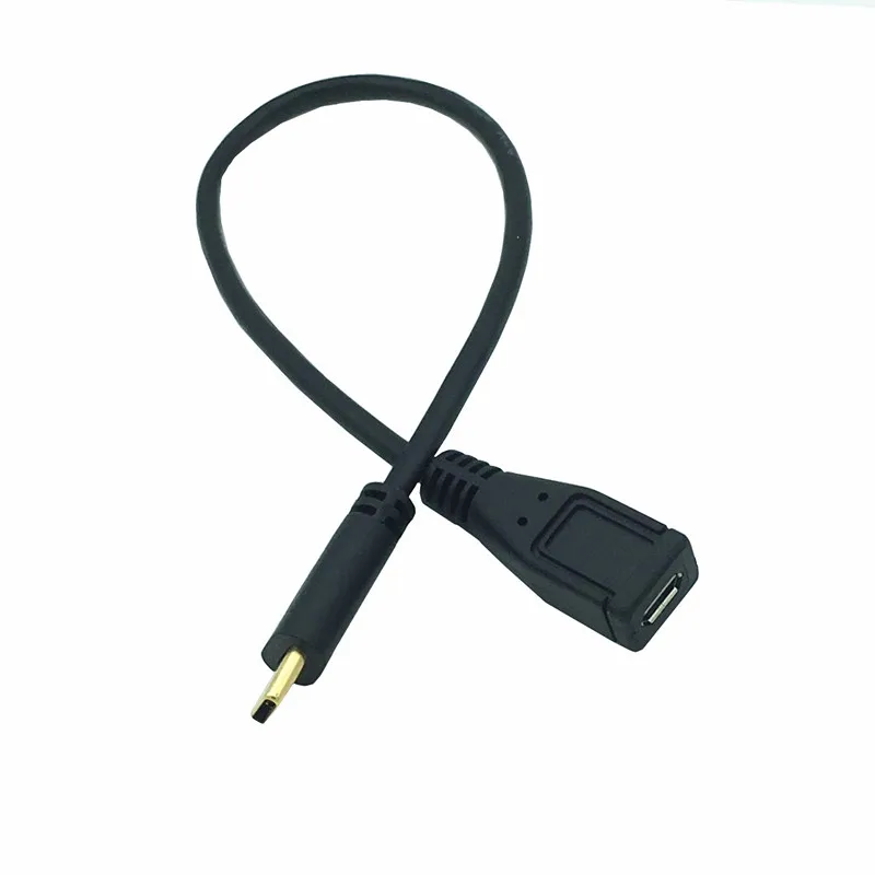 Gold plated 25cm USB3.1 Type C Male To Micro USB 2.0 5Pin Female Data Cable Cord Nexus 5X 6P 0.25m