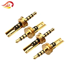 QYFANG 2.5mm Audio Plug 4 Poles Jack DIY Wire Connector Stereo Splice Adapter HiFi Earphone Solder Pure Copper Metal Plugs Jacks