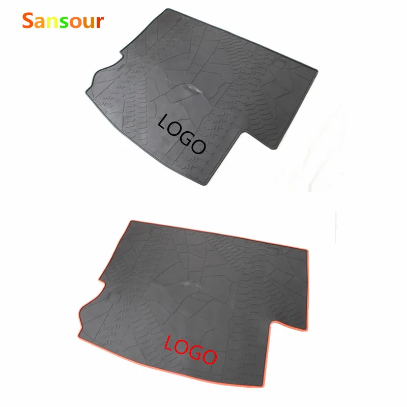 

Sansour Rubber Trunk Organizer Tray Mat Slush Floor Mat Liner Mats Carpet Tray Cargo For Jeep Wrangler 4 door 2007-2016