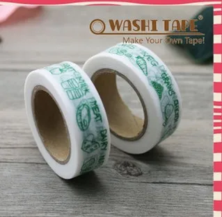 Free shipping green vegetable  washi tape/15mm*10m washi tape/lovely lift washi paper tape