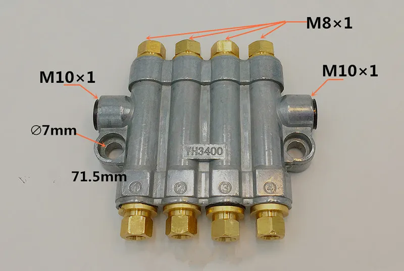 

Detective volumetric Grease/Oil distributor/separator valve/divider 5 outlets for centralized lubrication system/RH3500