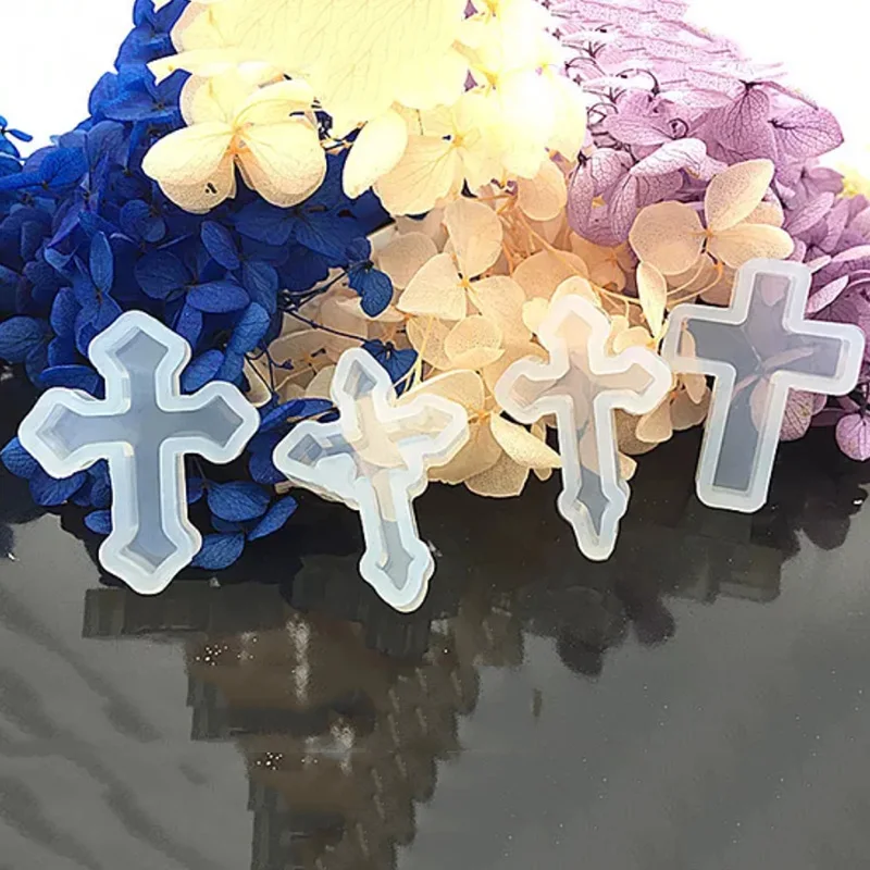 New 1pc Cross Resin Decorative Craft Silicone Mold For Epoxy Resin Jewelry Making Necklace Jewelry DIY Scrapbooking Tools