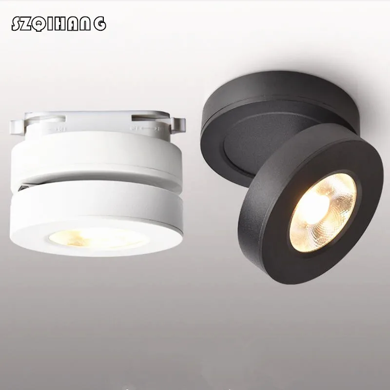 Dimmable 10W  Rail track light COB led track light COB Led Ceiling down lamp AC100-240V Warm white light