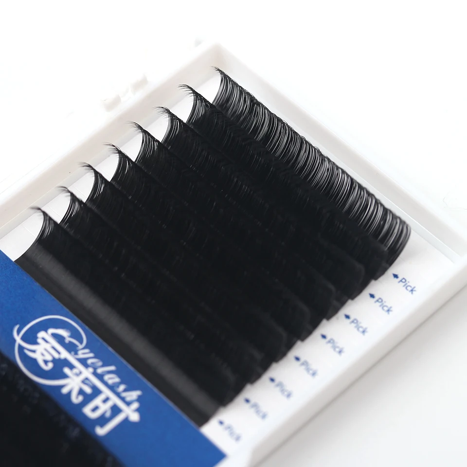 All Sizes Russian Eyelash Extension 0.03-0.25mm Thickness B/C/D Curl Eyelashes Extensions Individual Silk Volume Soft Eye Lashes