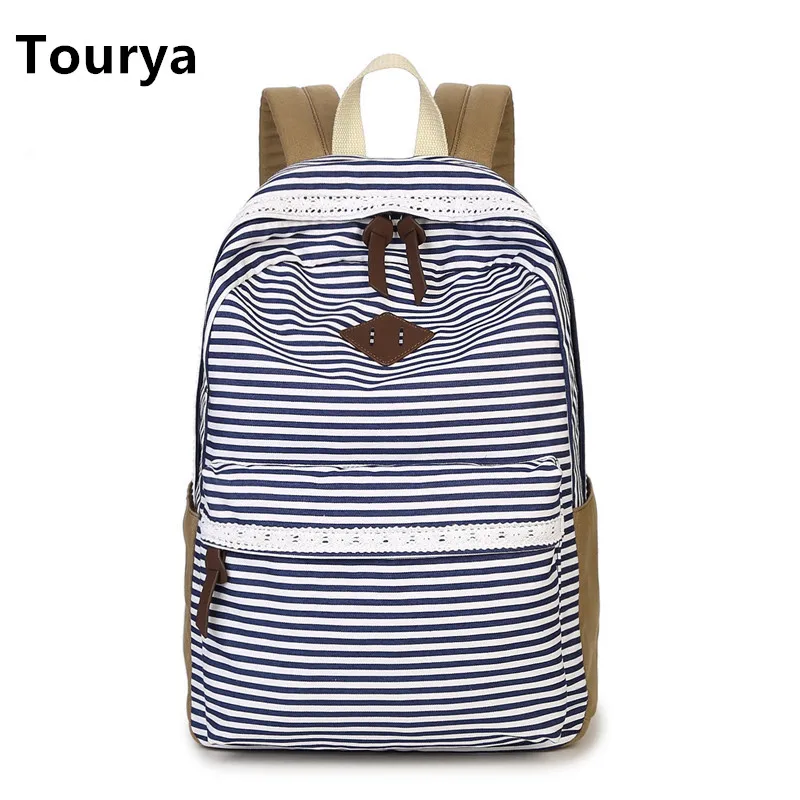 

Tourya Casual Canvas Women Backpack Shoulder School Bags Bookbag for Teenagers Girls Laptop Bag Travel Bagpack Mochila Feminina