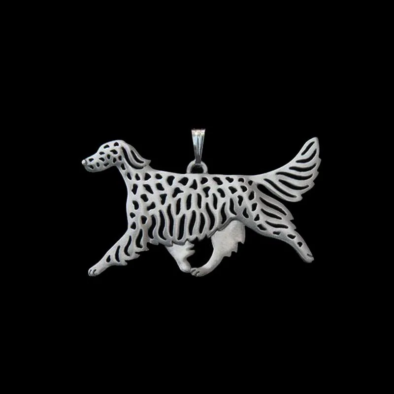 Hot Sale Pet Dog Shaped Jewelry Pendants English Setter Movement Pendants