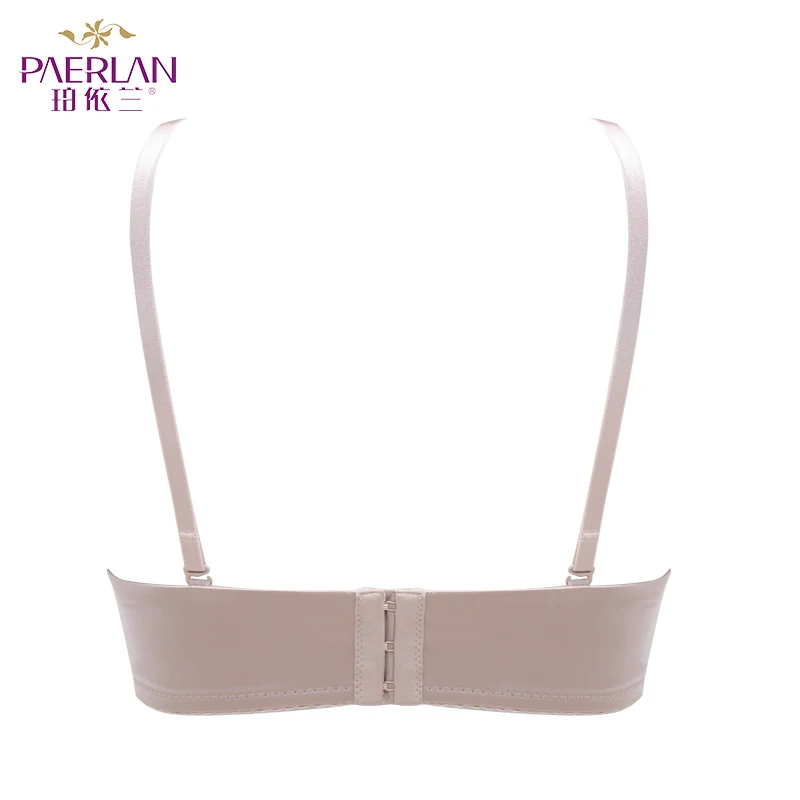 PAERLAN Half Cup 1/2 Cup Small chest Push Up Smooth Seamless Bra Memory Soft Underwire wedding dress Women Sexy underwear