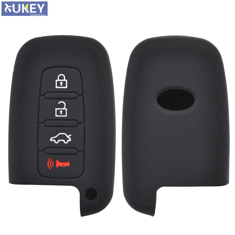 4 Button Silicone Car Remote Key Fob Shell Cover Case For Hyundai Kia Borrego Forte Optima Rio Sorento Soul Sportage Skin Holder