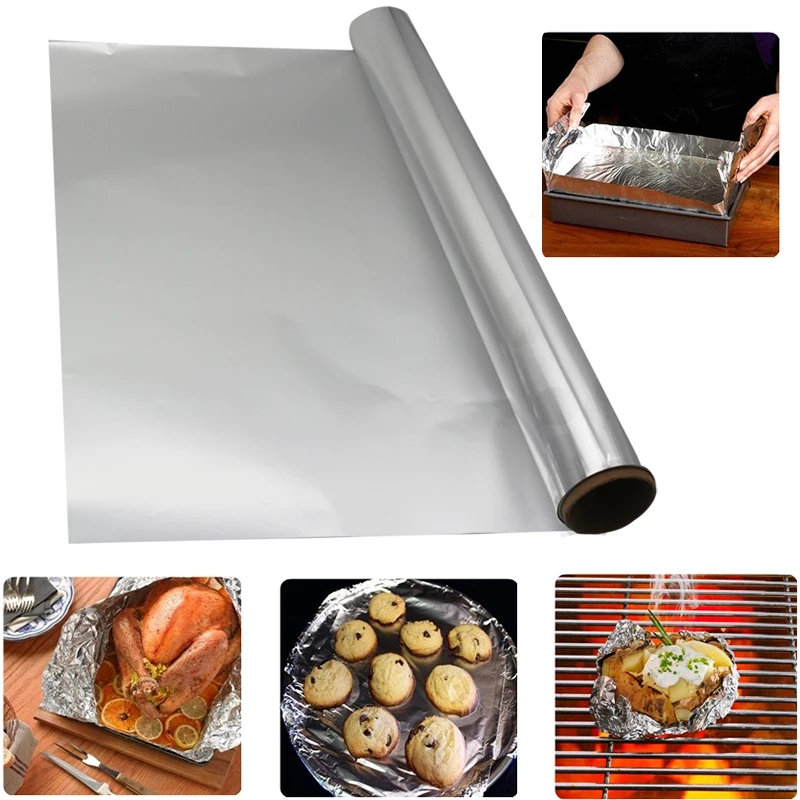 

30% Off Heavy Duty Aluminum Foil Wrap Commercial Foil Wrap for Food Kitchen Aluminum Foil Roll Wrapping Film 5 boxes per lot