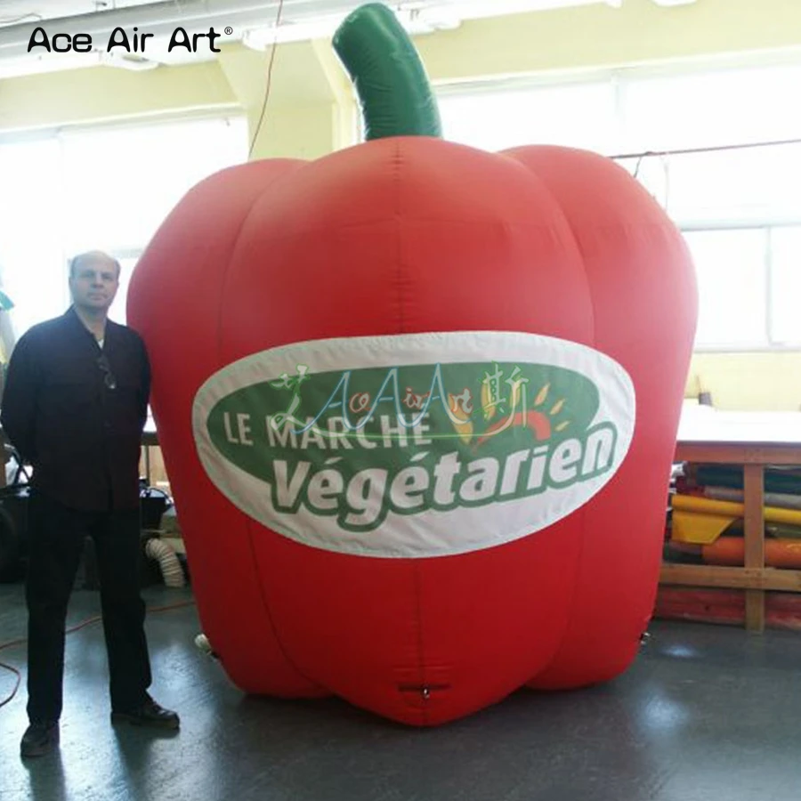 Customized Giant Inflatable Pepper Replica,Pimiento/Chilli Vegetable Model,Capsicum Stand for Advertising