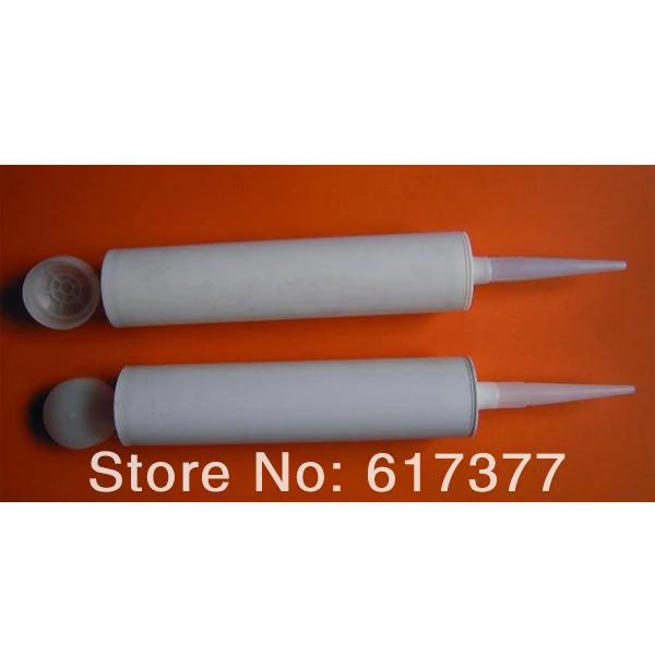 Silicone Sealant Empty Plastic Cartridge 300ml with Nozzles Plastic Tube Good Quality