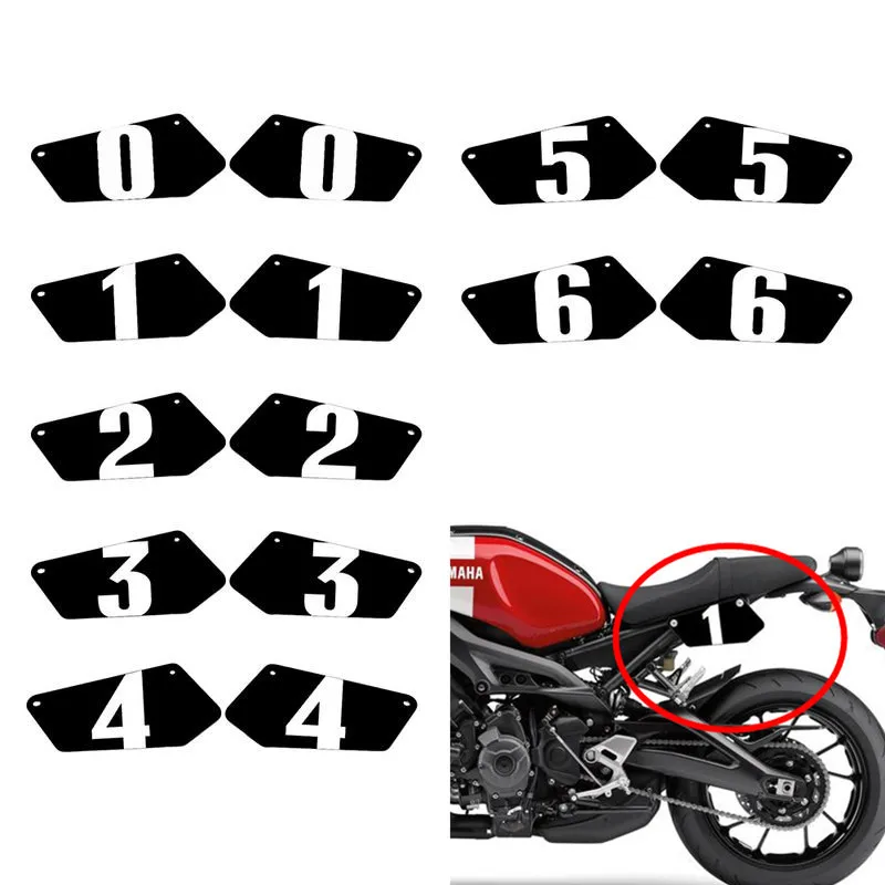 Motorcycle Number Plates Side Panel Plates Tops Powder Coated Table NUMBER For Yamaha XSR 900 2016 2017