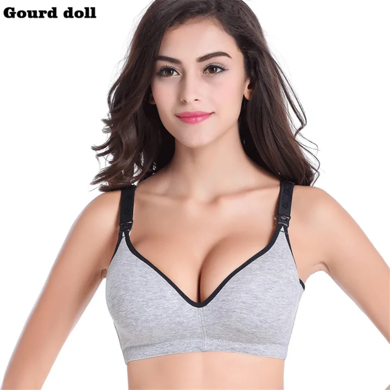 Gourd doll Breast feeding cotton Maternity Nursing Bras sleep bra for feeding pregnant women soutien gorge allaitement clothing