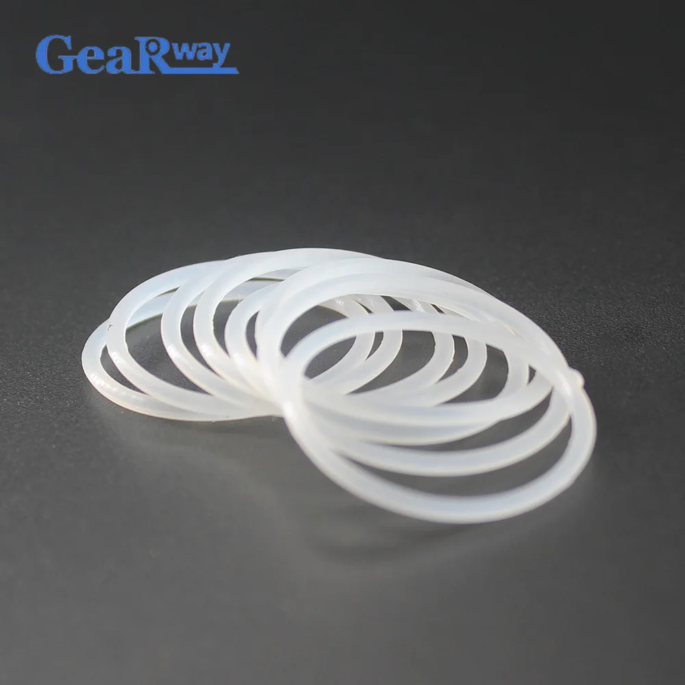 Gearway Translucent Silicon O Ring Seal Gasket 1.5mm CS Food Grade O Ring Sealing 36/37/38/39/56/57mm OD VMQ O Ring Seal Washer