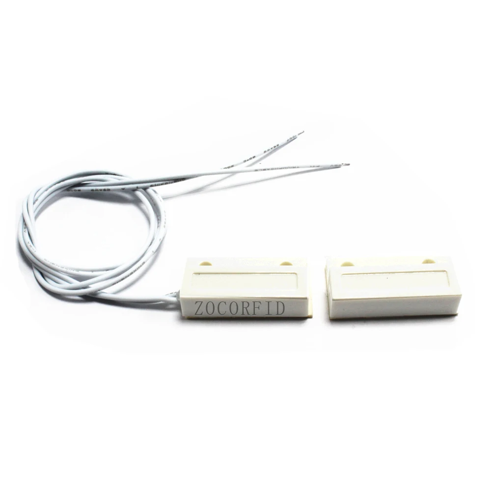 (1 pair) NC type Wired Door Window Sensor MC38 Magnetic Switch normally Closed NC for our Home gsm pstn Wire Alarm System