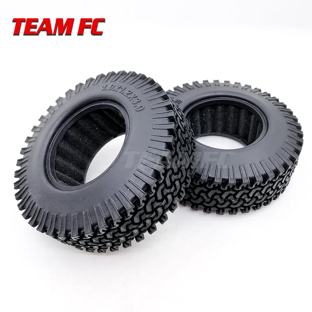 4Pcs RC 1:10 Crawler Beadlock Wheels Tire 1.9 Inch Rubber Wheel Tire 98mm Tyre For RC Car Tamiya Truck Axial SCX10 S347