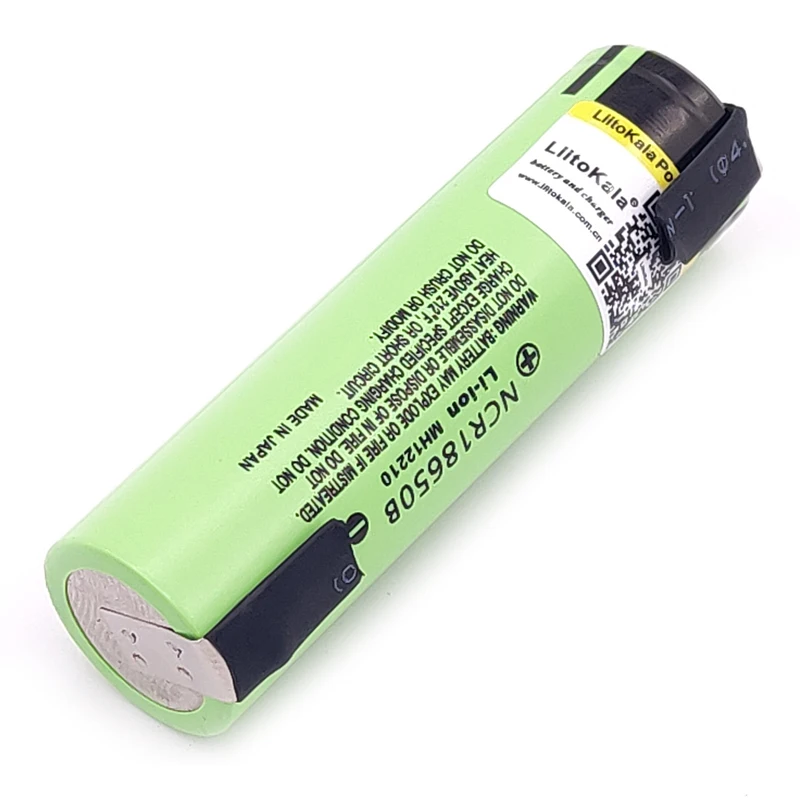 1-10pcs LiitoKala 34B 18650 NCR18650B 3.7V 3400mAh 18650 rechargeable lithium battery for  battery + DIY nickel